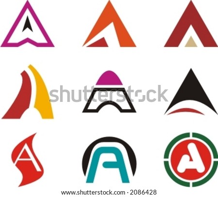 Designlogo on Stock Vector   Alphabetical Logo Design Concepts  Letter A  Check My