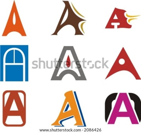 Logo Design Letter on Stock Vector   Alphabetical Logo Design Concepts  Letter A  Check My