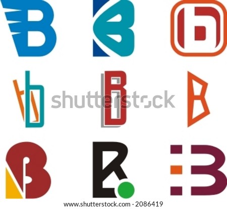 Logo Design Alphabet on Stock Vector   Alphabetical Logo Design Concepts  Letter B  Check My