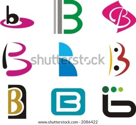 Design Logo on Stock Vector   Alphabetical Logo Design Concepts  Letter B  Check My