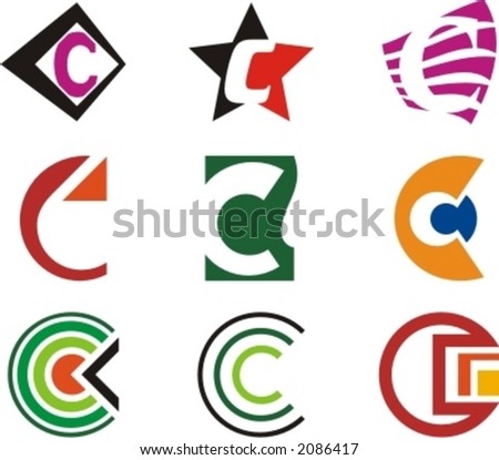 Logo Design Letter on Stock Vector   Alphabetical Logo Design Concepts  Letter C  Check My
