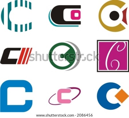 Logos Design on Stock Vector   Alphabetical Logo Design Concepts  Letter C  Check My