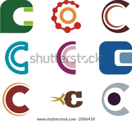 Logo Design Video on Stock Vector   Alphabetical Logo Design Concepts  Letter C  Check My