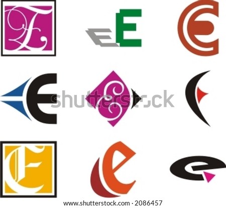 Logo Design Letter on Stock Vector   Alphabetical Logo Design Concepts  Letter E  Check My