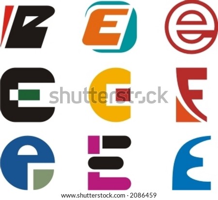 Logo Design  Letters on Stock Vector   Alphabetical Logo Design Concepts  Letter E  Check My