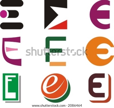 Logo Design Letter on Stock Vector   Alphabetical Logo Design Concepts  Letter E  Check My