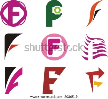 Logo Design Letter on Stock Vector   Alphabetical Logo Design Concepts  Letter F  Check My