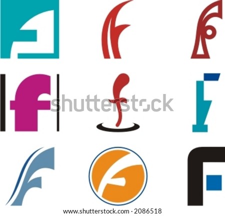 Logo Design on Stock Vector   Alphabetical Logo Design Concepts  Letter F  Check My