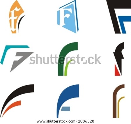 Logo Design  Alphabets on Stock Vector   Alphabetical Logo Design Concepts  Letter F  Check My