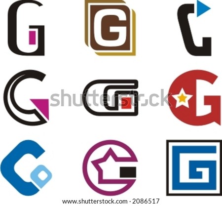 Logo Design Alphabet on Stock Vector   Alphabetical Logo Design Concepts  Letter G  Check My