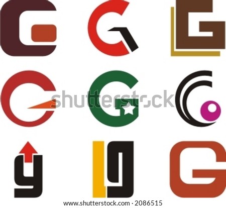 Logo Design Alphabet on Stock Vector   Alphabetical Logo Design Concepts  Letter G  Check My