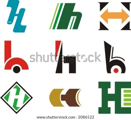 Design Logo on Stock Vector   Alphabetical Logo Design Concepts  Letter H  Check My