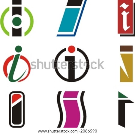 Logo Design Letter on Stock Vector   Alphabetical Logo Design Concepts  Letter I  Check My