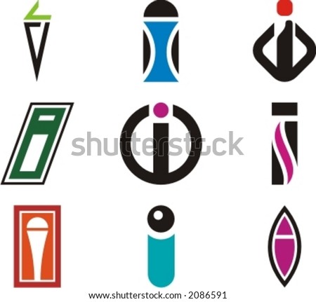 Logo Design  Letters on Stock Vector   Alphabetical Logo Design Concepts  Letter I  Check My
