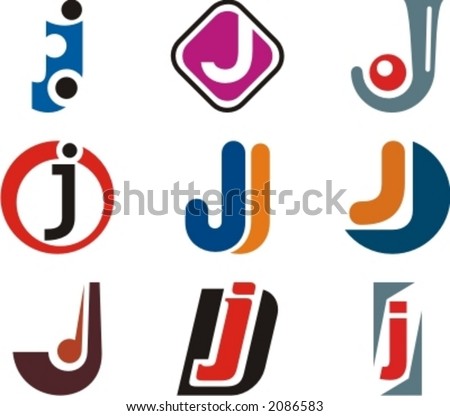 Logo Design Letter on Stock Vector   Alphabetical Logo Design Concepts  Letter J  Check My