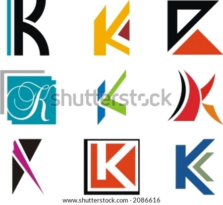 Logo Design Logo on Stock Vector   Alphabetical Logo Design Concepts  Letter K  Check My