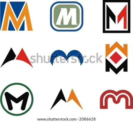 Logo Design on Stock Vector   Alphabetical Logo Design Concepts  Letter M  Check My