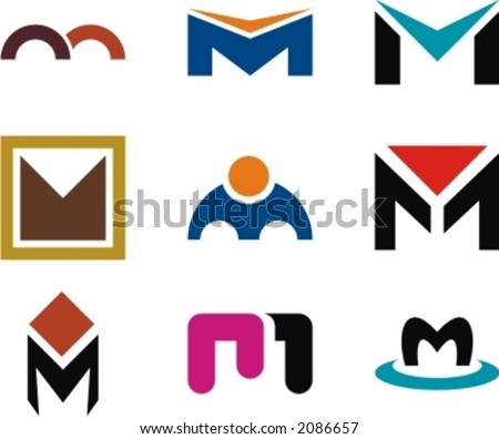 Logo Design Letter on Stock Vector   Alphabetical Logo Design Concepts  Letter M  Check My