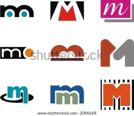 Design Logo on Stock Vector   Alphabetical Logo Design Concepts  Letter M  Check My