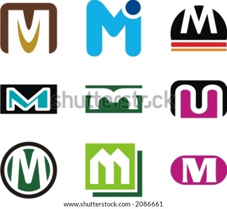 Logo Design Keywords on Stock Vector   Alphabetical Logo Design Concepts  Letter M  Check My