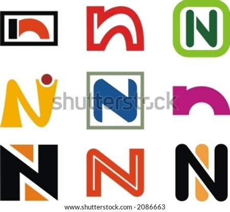 Logo Design Pictures on Stock Vector   Alphabetical Logo Design Concepts  Letter N  Check My