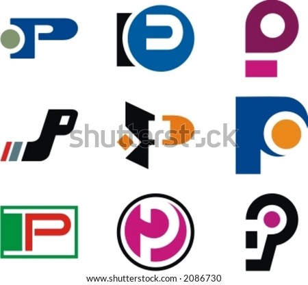 Logo Design Letter on Stock Vector   Alphabetical Logo Design Concepts  Letter P  Check My