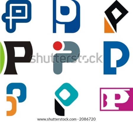 Logo Design  Alphabets on Stock Vector   Alphabetical Logo Design Concepts  Letter P  Check My