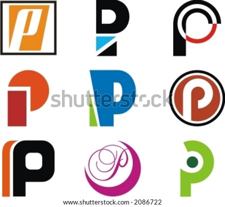 Logo Design Letter on Stock Vector Alphabetical Logo Design Concepts Letter P Check My