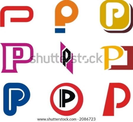 Logo Design Letter on Stock Vector   Alphabetical Logo Design Concepts  Letter P  Check My