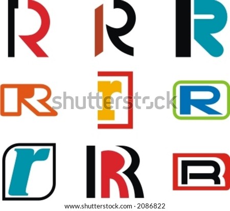 Logo Design Letter on Stock Vector   Alphabetical Logo Design Concepts  Letter R  Check My