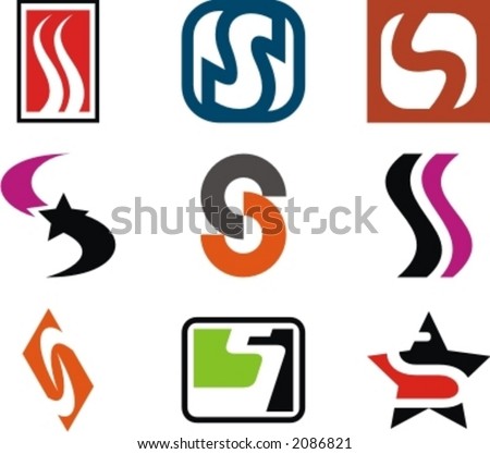 stock vector Alphabetical Logo Design Concepts Letter S Check my 