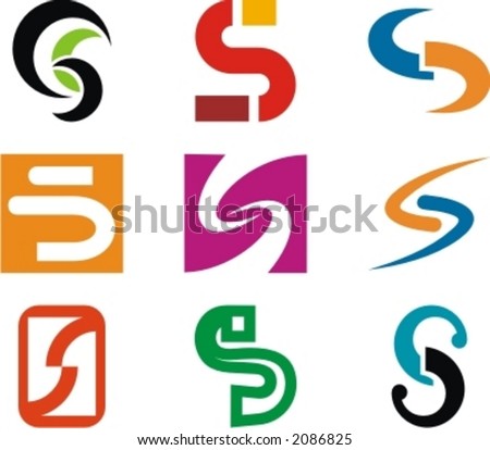 Design Letters on Stock Vector   Alphabetical Logo Design Concepts  Letter S  Check My