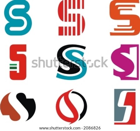 stock vector Alphabetical Logo Design Concepts Letter S Check my