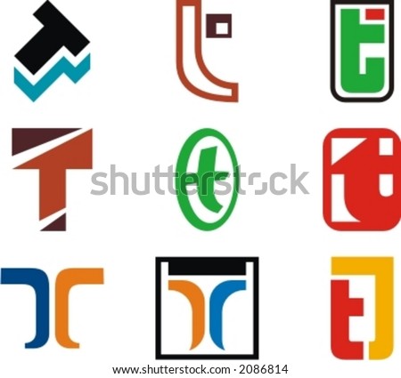 Logo Design  Letters on Stock Vector   Alphabetical Logo Design Concepts  Letter T  Check My