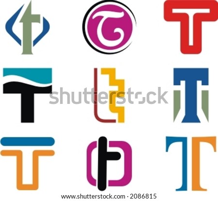 Logo Design Alphabet on Stock Vector   Alphabetical Logo Design Concepts  Letter T  Check My