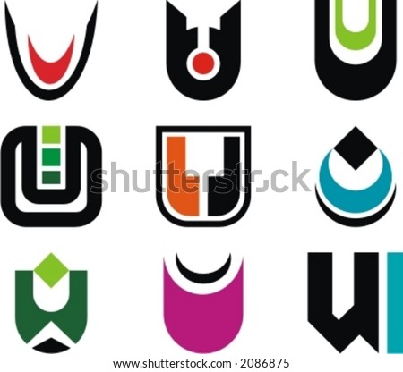 Logo Design Letter on Stock Vector   Alphabetical Logo Design Concepts  Letter U  Check My