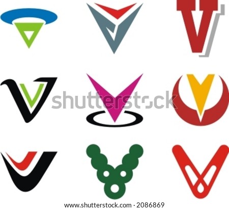 Logo Design on Stock Vector   Alphabetical Logo Design Concepts  Letter V  Check My