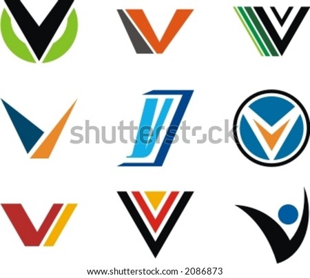 Logo Design  Letters on Stock Vector   Alphabetical Logo Design Concepts  Letter V  Check My