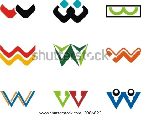 Logo Design Letter on Stock Vector   Alphabetical Logo Design Concepts  Letter W  Check My