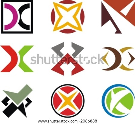 Logo Design Letter on Stock Vector   Alphabetical Logo Design Concepts  Letter X  Check My