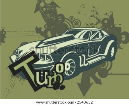stock vector Car Backgrounds Series in Grunge Style