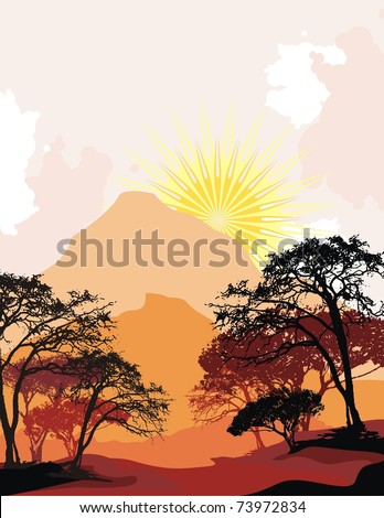 Sunrise Landscape Background