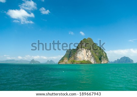 View on the tropical islands in Andaman sea near Phuket, Thailand