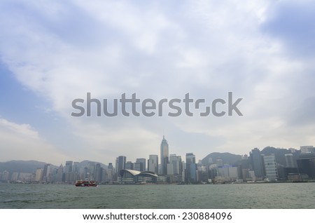 HONG KONG - FEBRUARY 25: Buildings of central business district on February 25, 2013 Hong Kong. Hong Kong is an international financial centre that has 112 buildings that stand taller than 180 metres
