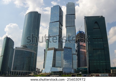 MOSCOW - JULY 04: Moscow International Business Center on July 04, 2013, Moscow, Russia. Moscow-City is a commercial district in central Moscow, located near the Third Ring Road in Presnensky District