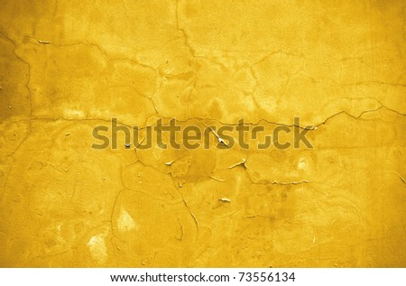 Background of old yellow painted wall