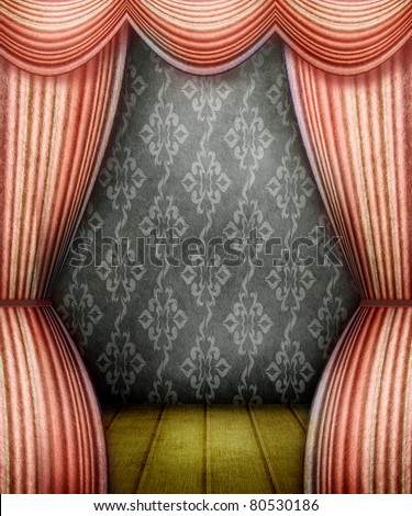 old style curtains