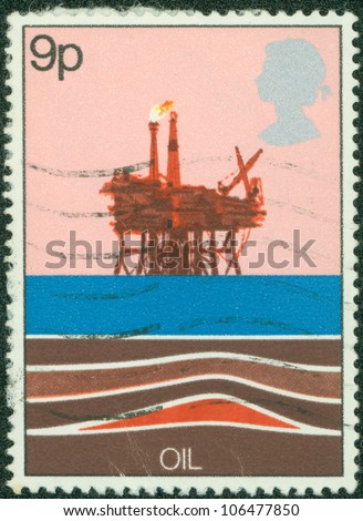 UNITED KINGDOM - CIRCA 1978: A Stamp printed in Great Britain showing Energy Resources - Oil, circa 1978