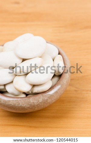 large lima beans in bowl on table