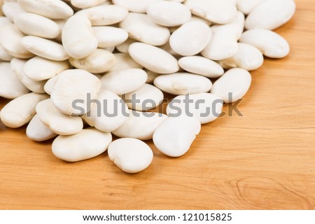 Pile of Lima Bean isolated on table